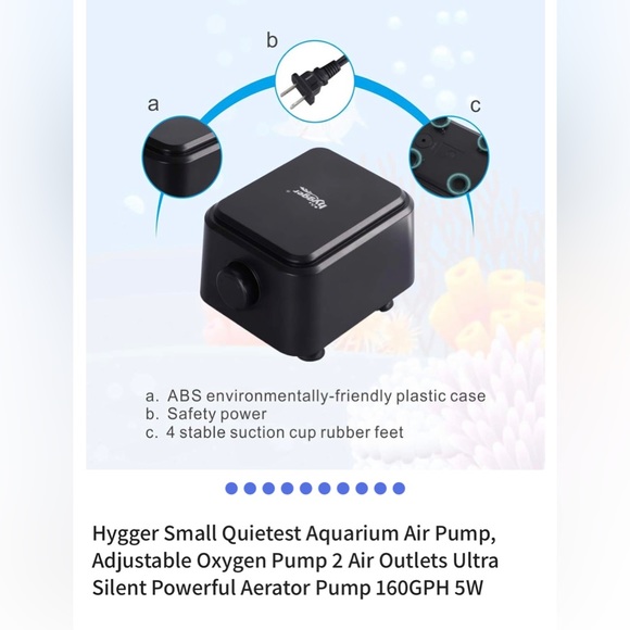 Hygger air pump for Aquariums and hygger air stone - Picture 4 of 10